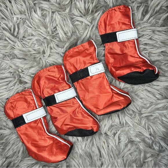 Top Paw ginger orange reflective dog shoe booties size medium - Picture 1 of 6